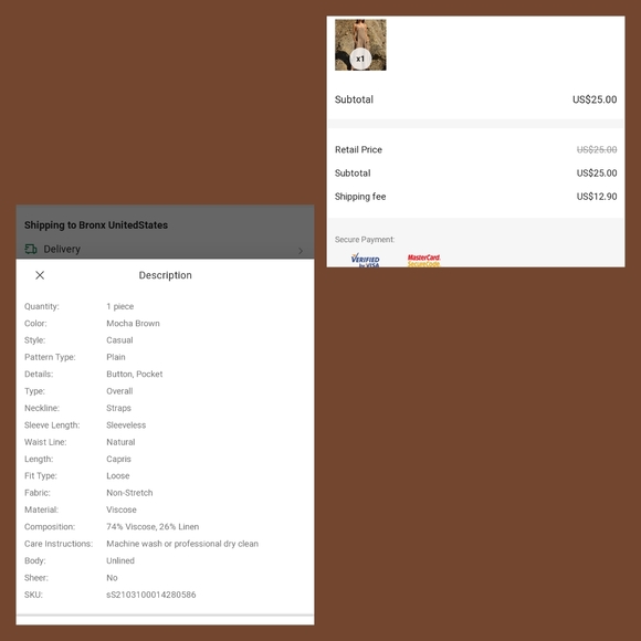 OVERALL LONG WIDE CASUAL - Picture 7 of 10